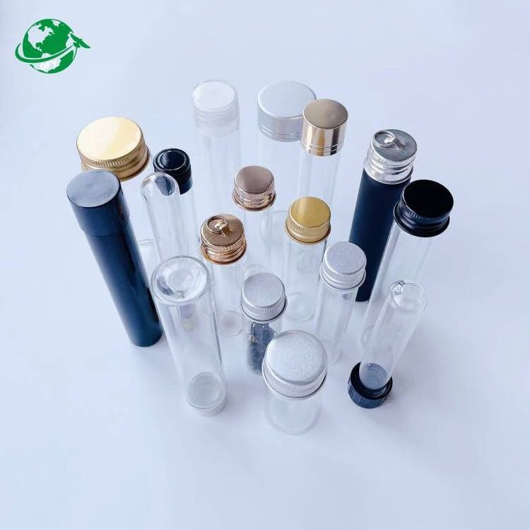 2022 new products 116mm screw top glass tube with customized for packwoods