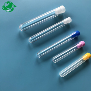 Clear 15*100mm 16*100mm candy sample tube plastic test tubes with cap for storage