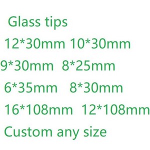 Glass filter tips round mouth or flat mouth glass tips Glass Vial different size