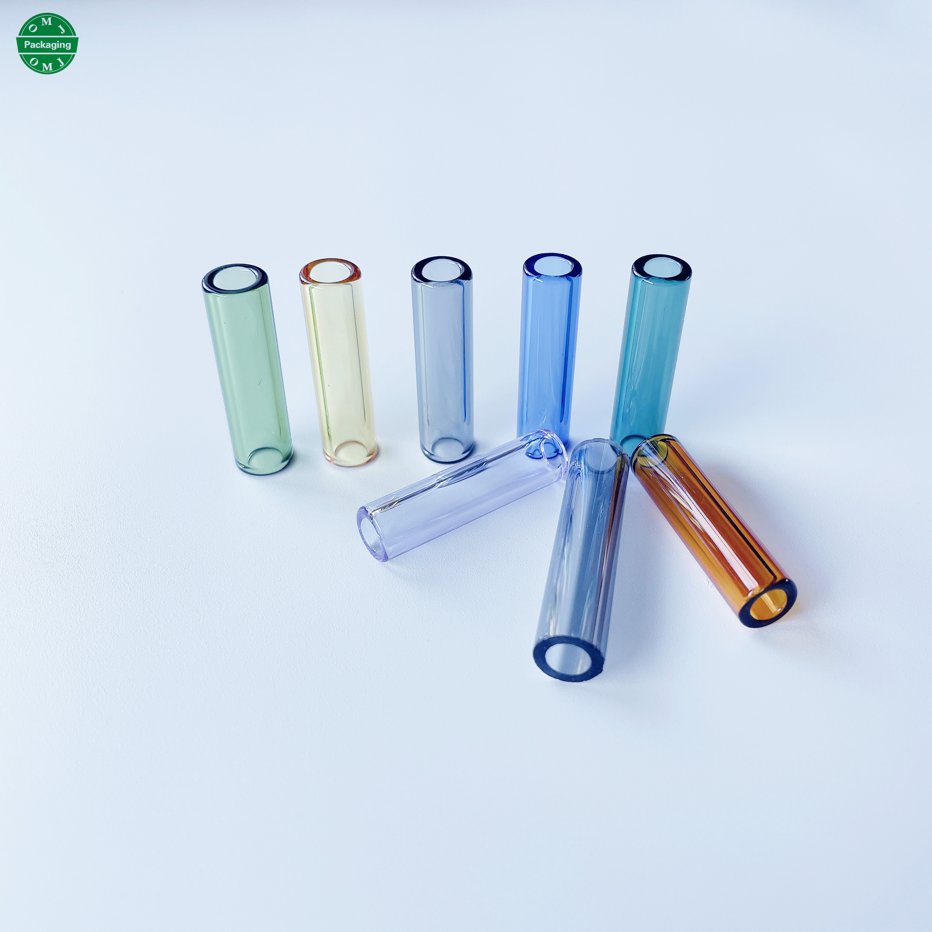 Clear X Shape custom logo glass filter tips for rolling cigar glass tips