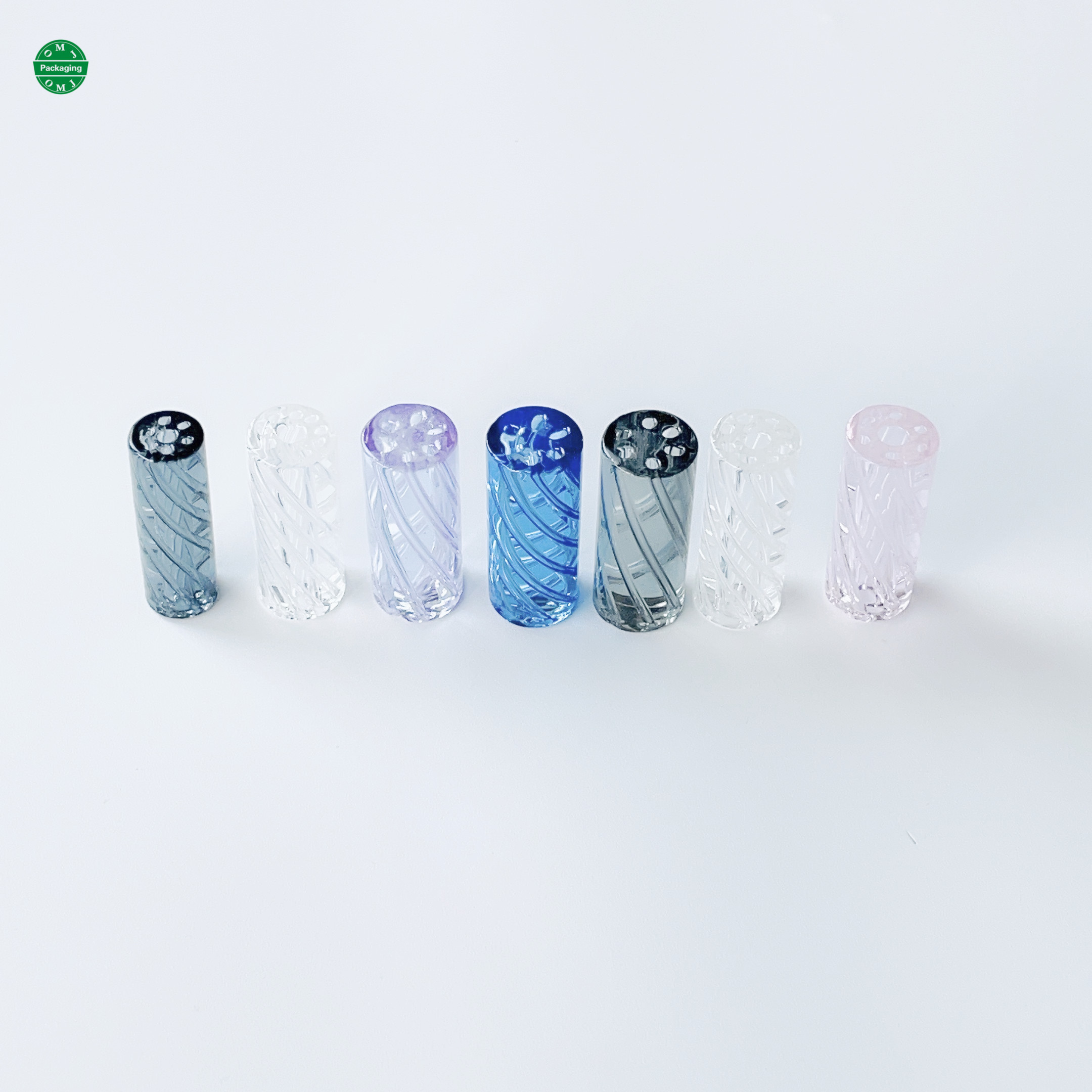 Reusable filter tips Glass filter tips with logo custom for cigar rolling packing