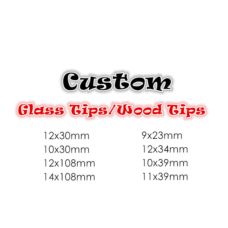 Reusable filter tips Glass filter tips with logo custom for cigar rolling packing