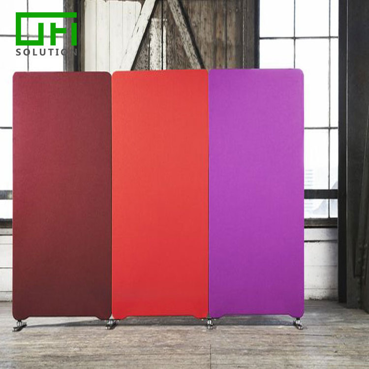 100% Recycle Polyester PET Felt Acoustic Panels Office Movable Screen Partition Soundproof Room Divider