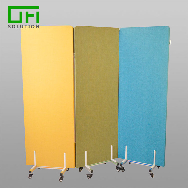 100% Recycle Polyester PET Felt Acoustic Panels Office Movable Screen Partition Soundproof Room Divider