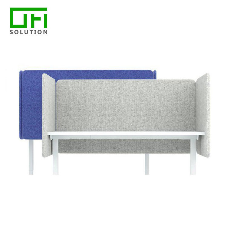 Lightweight Easy Install PET Felt Polyester Fiber Acoustic Screen Divider Sound Proof Office Privacy Standing Desk Partitions