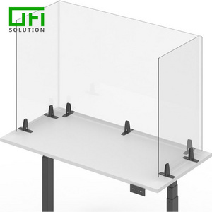 Office Plexiglass Privacy Desk Mounted Cubicle Panel Acrylic Glass Desk Divider Screen