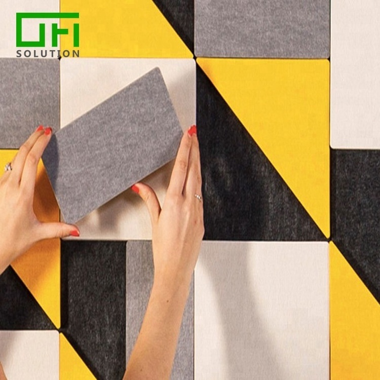 Hexagon Sound Absorption 100% Polyester Fiber Acoustic Panel