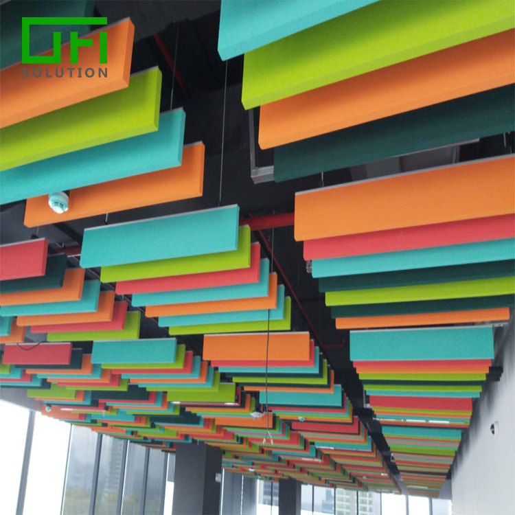 Reducing Noise PET Acoustic Panels Sound Proof Board Panels Polyester Acoustic Ceiling System