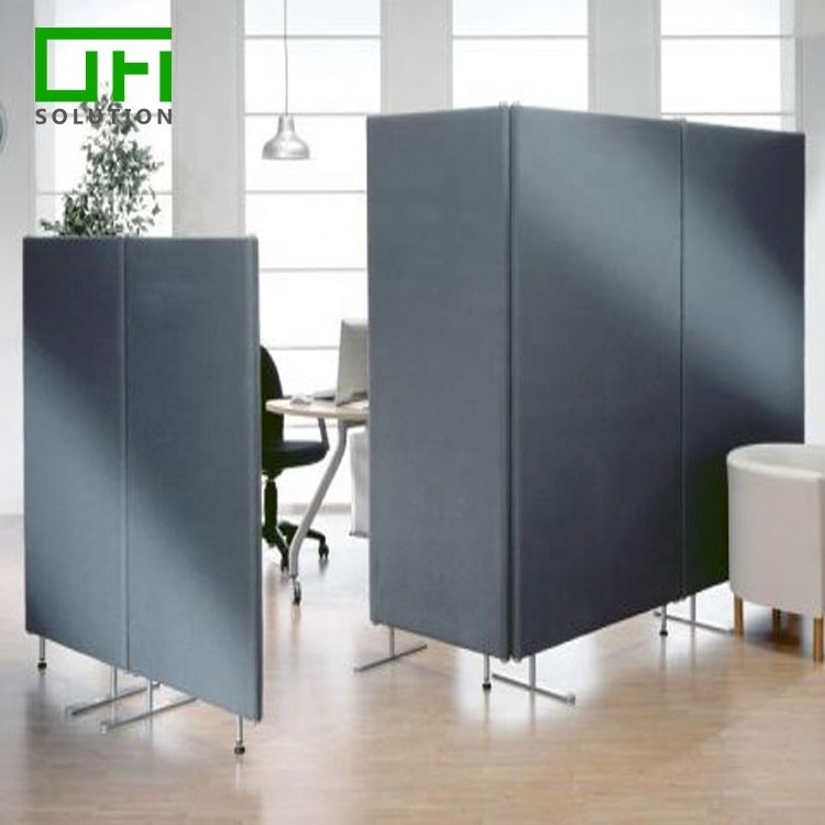 Sound Absorbing Polyester PET Felt Acoustic Wall Partition Office Privacy Screen Freestanding Acoustic Room Divider