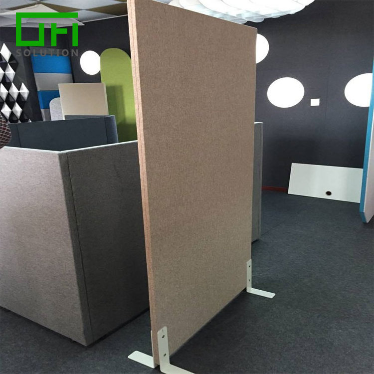 Fireproof Room Divider Fabric Wrapped Standing PET Acoustic Partition