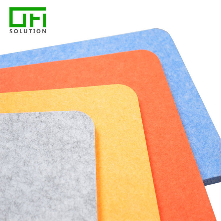 9mm Thickness Polyester Sound Absorber Acoustic Panels PET Sound Insulation Board Felt For Wall And Ceiling