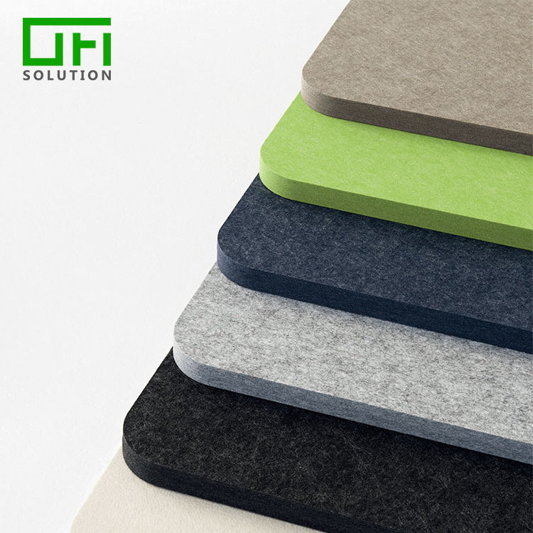 USA Standard 24mm PET Felt Acoustic Panels Soundproof 100% Polyester Fiber Acoustic Panels Acoustic Pinboard