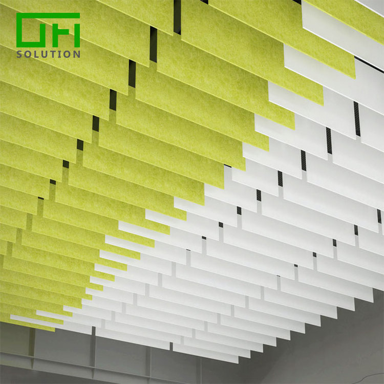 Effective Sound Absorbing polyester fiber PET Felt Acoustic Board Panels Suspend Room Divider Screen For Studios