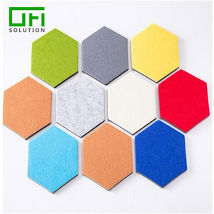 Soundproof 100% PET Acoustic Panels Recycle Material Polyester Acoustic Board Hexagon Acoustic Sound Panels