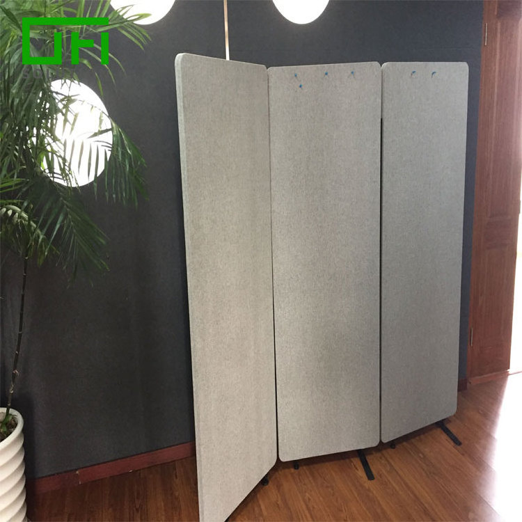 Eco-friendly High Soundproof PET Acoustic Floor Office Partition Screen Noise Reduce Removable Acoustic Office Room Divider