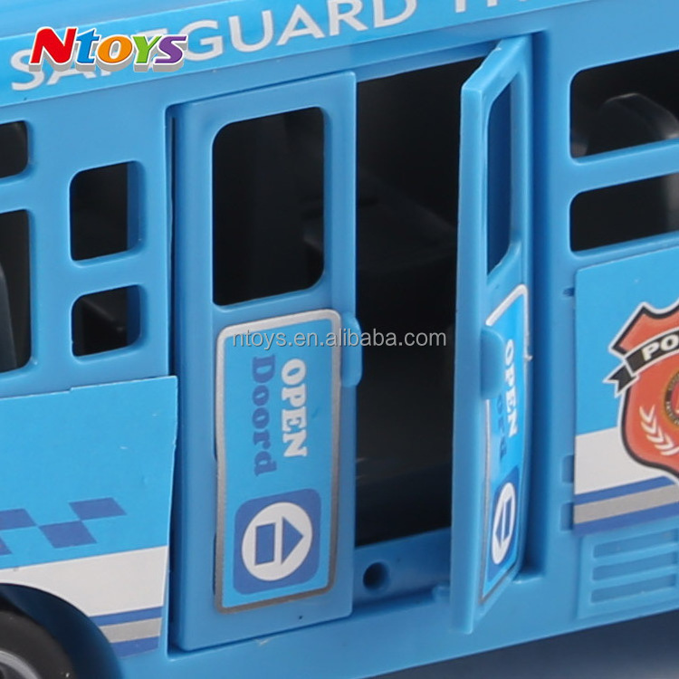 Police Toy Buses for Kids Plastic Bus Open Door Car Toy