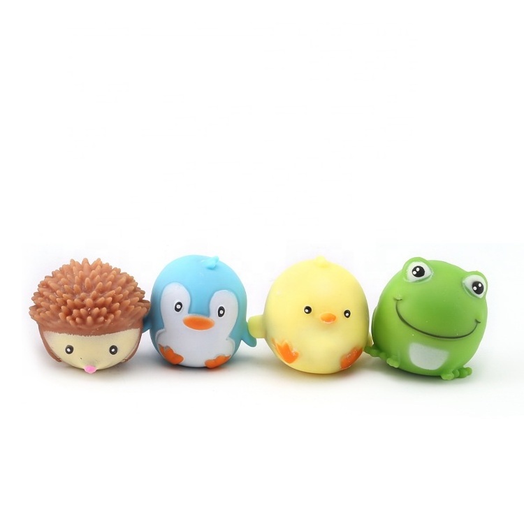 12PCS/Box Kids Stretch Toy Stress Relief Squishy Squeeze Fidget Toys Animals Frog Bird Hedgehog Toy