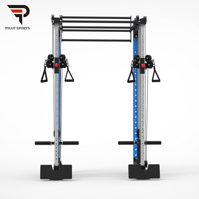 Pilot Sports Power rack squat rack gym equipment half rack with lat pull down