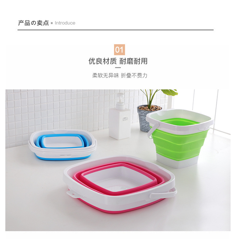 Water Container Space Saving Bucket Collapsible Bucket Square Circle Portable Folding BUCKETS Applicable for Retractable Folding