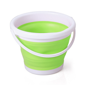 Plastic Folding Bucket  10L  Outdoor Water Ice Fishing Bucket soft PP Collapsible Basin Bucket