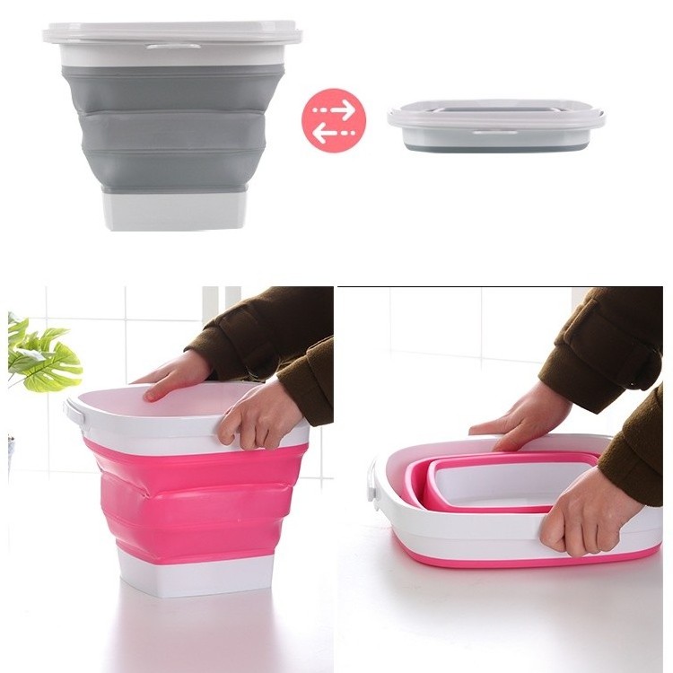 Folding Water Container Space Saving Large square folding Bucket Collapsible bucket 10L