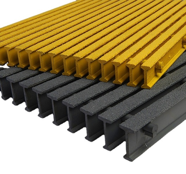 Anti skid fiberglass FRP pultruded grating I and T bars