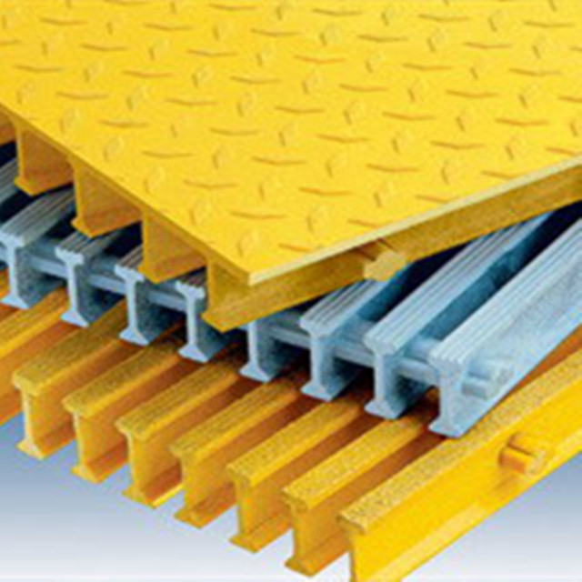 Anti skid fiberglass FRP pultruded grating I and T bars