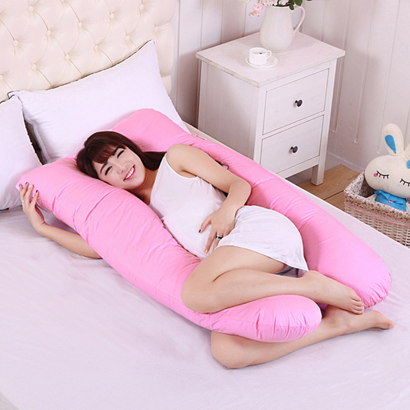 Sleeping Support Pillow For Pregnant Women Body 100% Cotton Rabbit Print U Shape Maternity Pillows Pregnancy Side Sleepers