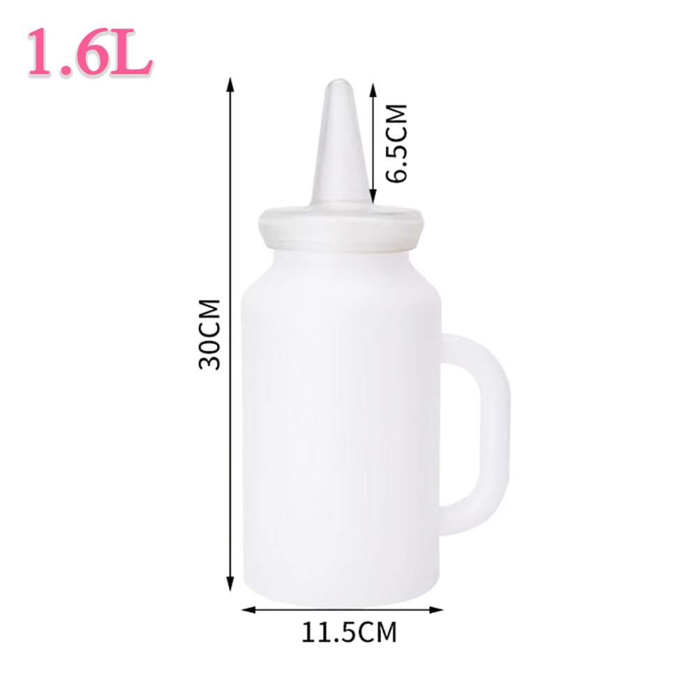 Livestock Goat Lmab Plastic Cattle Milk Bottle Feeder 1.6L Calf Cow Milk Feeding Bottle with Nipple Teats