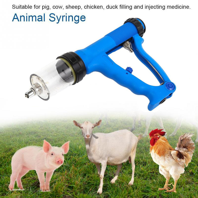 Livestock 50ml Plastic Veterinary Automatic Drencher Gun Continous Drenching Injector Feeding Syringe