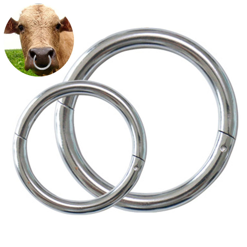 Farm Husbandry Accessory Tool  Veterinary  Cattle Hoop Nose Clip Stainless Steel Bull Cow Cattle Nose Ring