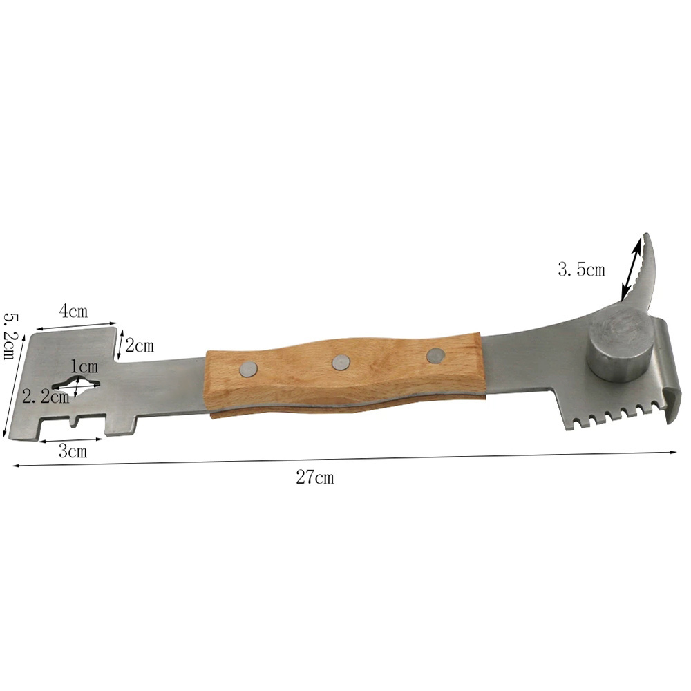 Beekeeping Equipment Multifunctional Stainless Steel Bee Hive Scraper Uncpapping Hive Tool Knife