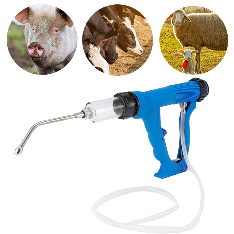 Livestock 50ml Plastic Veterinary Automatic Drencher Gun Continous Drenching Injector Feeding Syringe