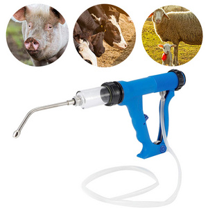 Livestock 50ml Plastic Veterinary Automatic Drencher Gun Continous Drenching Injector Feeding Syringe