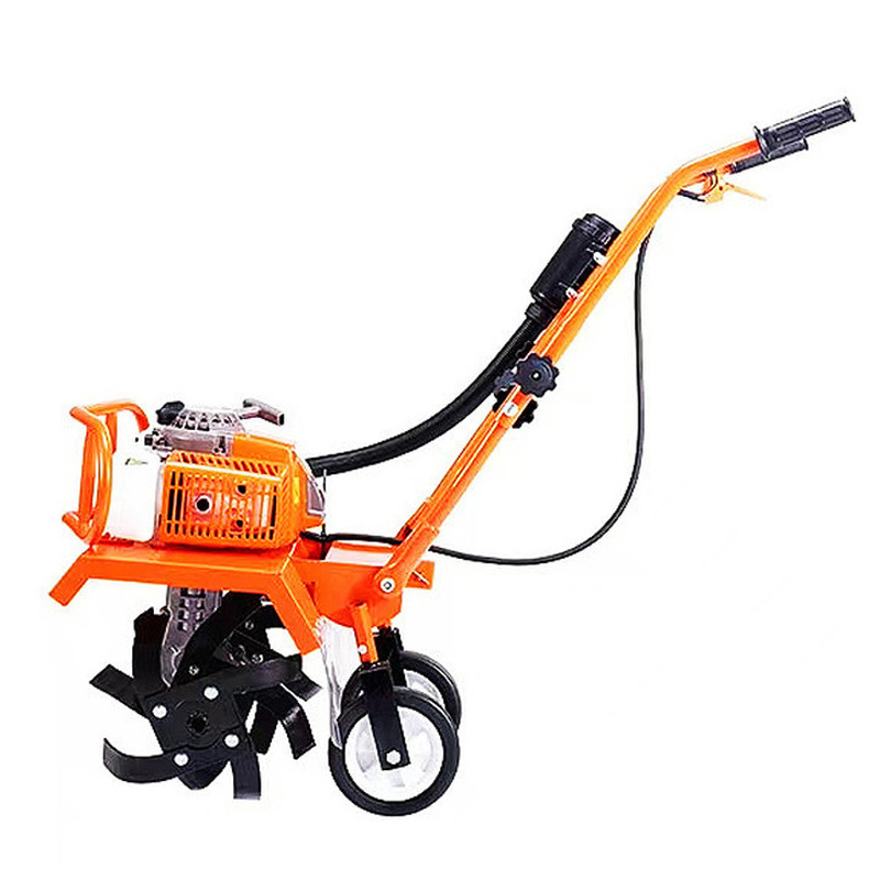 Manual Field Weeding Ditching Machine Gasoline Orchard Soil Microcultivator Agricultural Gasoline Brake Tiller