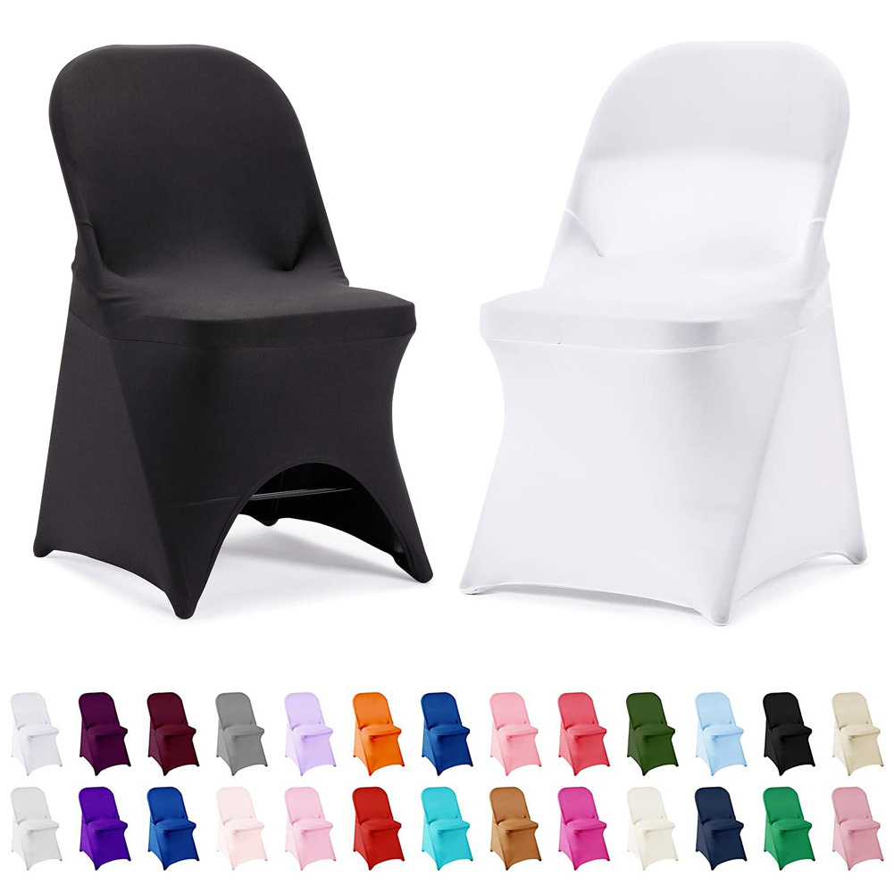 Reador wholesale stretch party banquet chair slipcovers white wedding spandex folding chair cover