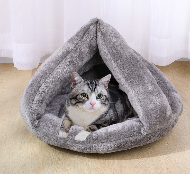 Polar Fleece Dog Beds Animals Slippers Beds Kennel House for Cats Sleeping Bag Cave Bed