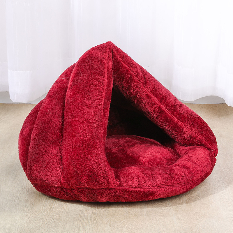 Polar Fleece Dog Beds Animals Slippers Beds Kennel House for Cats Sleeping Bag Cave Bed