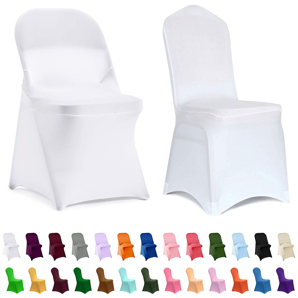 Reador wholesale stretch party banquet chair slipcovers white wedding spandex folding chair cover