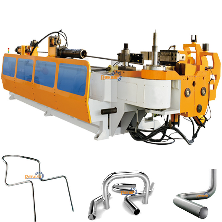 Automatic 3 4 5 Inch Exhaust Hydraulic CNC manual square Mandrel heavy duty rotary pipe Tube Bender For large tube bending