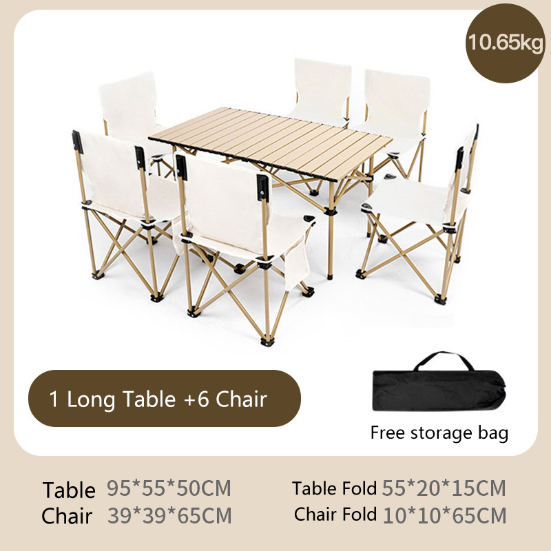 Foldable Camping Table Outdoor Folding Table And Chair Camping Picnic Tables Outdoor Furniture