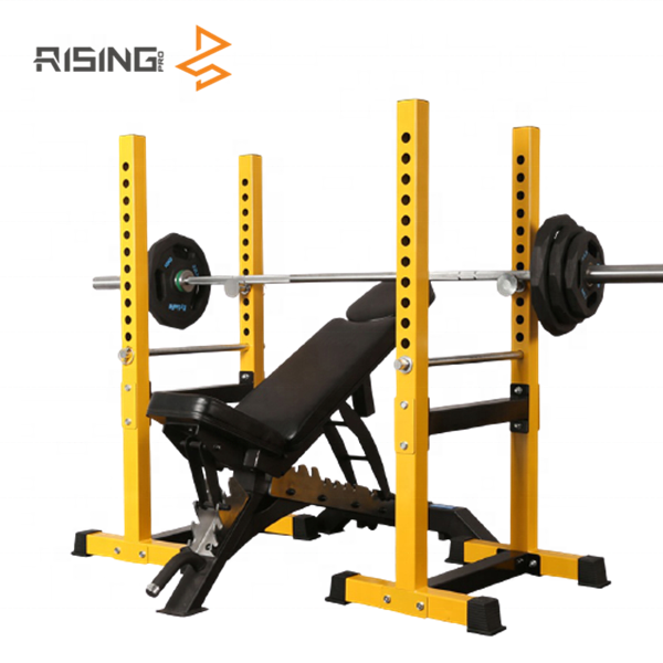 Rising squat half rack with weights barbell squat rack bench press and squat rack