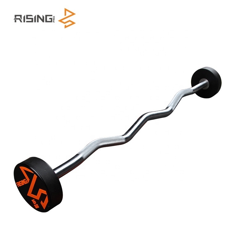 Rising weightlifting  weight lifting bars cpu curl bar fixed barbell wight fixed weight barbell