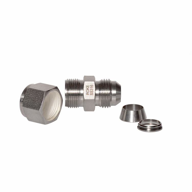 Swagelok type SS316L Stainless Steel Double Ferrules Flared male connector compression Fittings