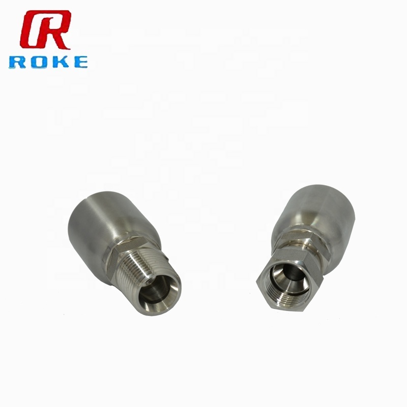 Stainless steel 316 high pressure forged swivel hose fittings Straight Crimp Style Hydraulic pipe Hose Fitting