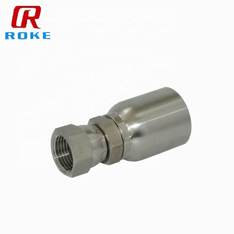 Stainless steel 316 high pressure forged swivel hose fittings Straight Crimp Style Hydraulic pipe Hose Fitting