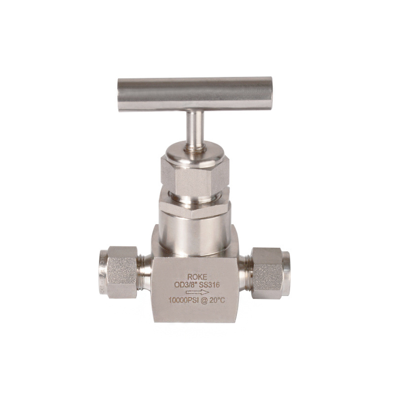 Stainless Steel Double Ferrule Needle Valve 10000psi High Pressure Forged Needle Valve