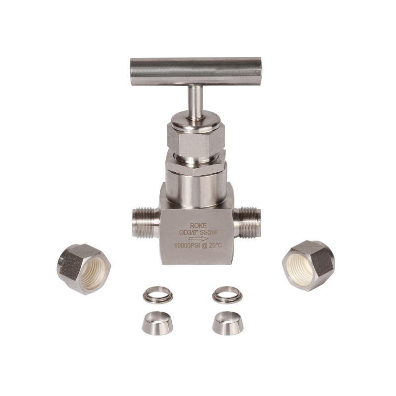 Stainless Steel Double Ferrule Needle Valve 10000psi High Pressure Forged Needle Valve