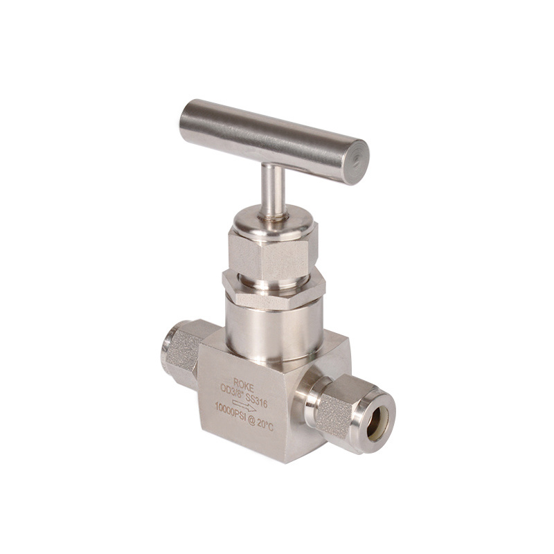 Stainless Steel Double Ferrule Needle Valve 10000psi High Pressure Forged Needle Valve