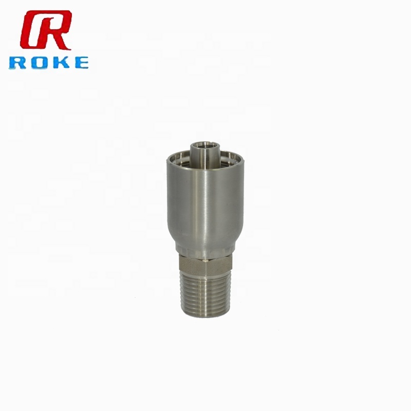 Stainless steel 316 high pressure forged swivel hose fittings Straight Crimp Style Hydraulic pipe Hose Fitting